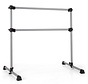 Coast 120 cm Ballet Barre Ajustable Freestanding Double Stretch Dance Bar Portable Fitness Ballet Bar Silver