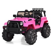 Coast Coast Electric Jeep - 12 V - voiture pour enfants avec télécommande 2, 4 g - voiture électrique - avec musique - rose