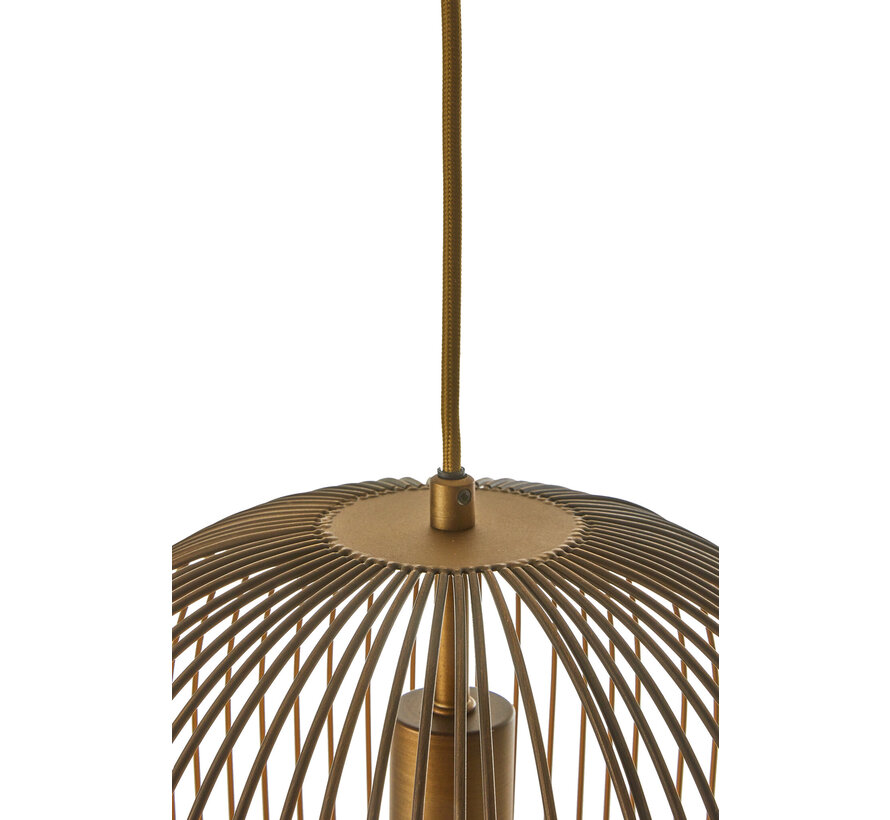 KARWEI Lampe suspendue - Couleur laiton - Métal - 30x40 cm