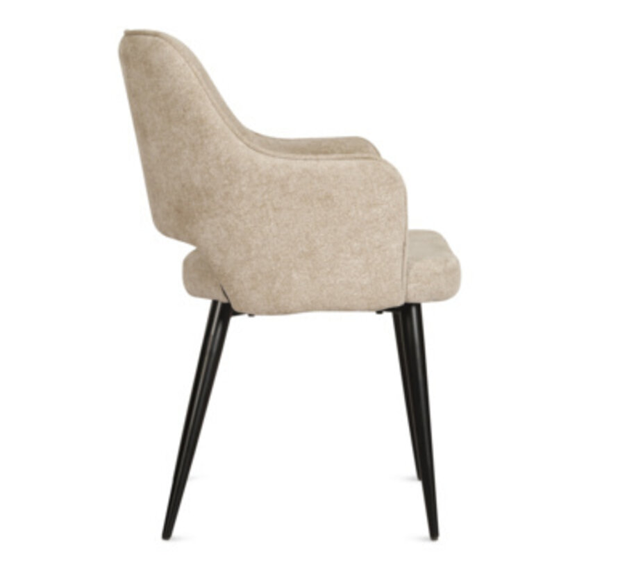 Karwei Chaise de salle à manger Puck - 84x56x58 cm - Beige