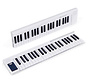 Piano électrique portable avec clavier numérique - Coast - 137 x 16,5 x 5 cm - blanc