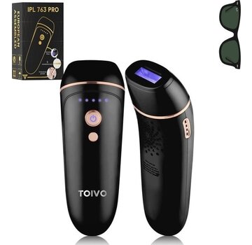 Toivo Toivo ipl 763 Pro épilateur à lumière - Noir - 900 000 flashs - Lunettes de protection incluses