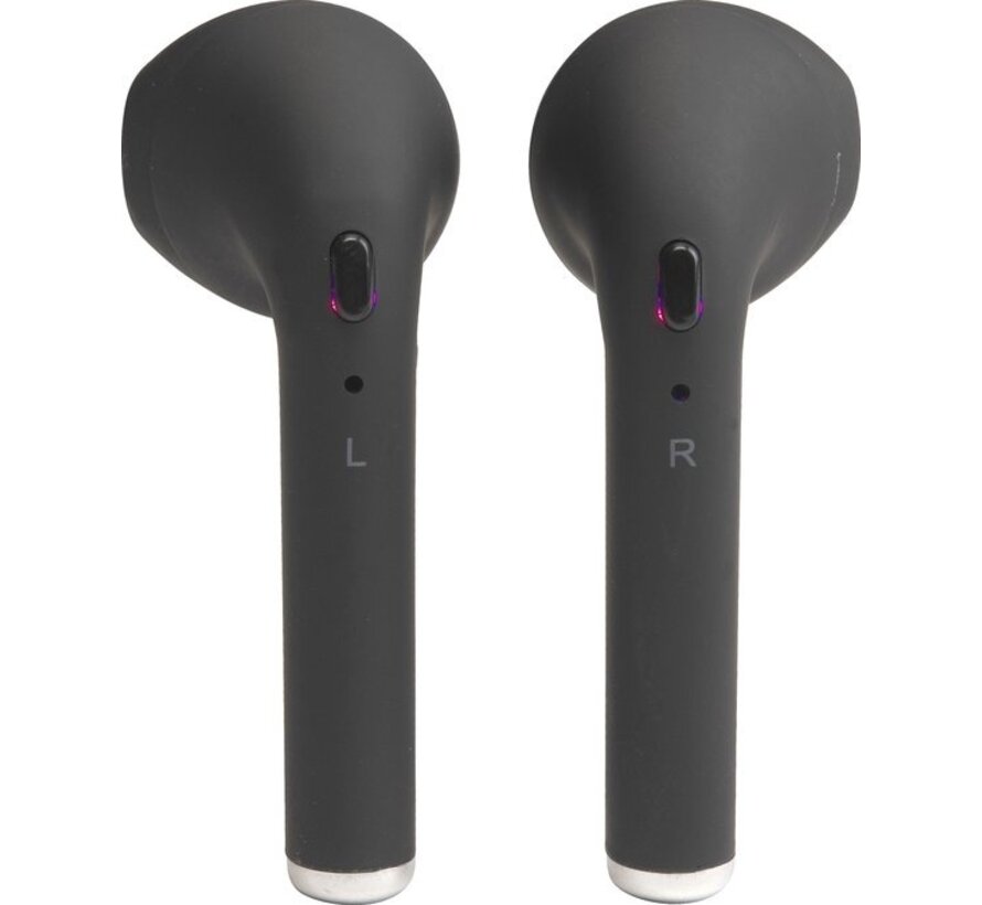 Denver TWE-46 - Ecouteurs - Sans fil - Ecouteurs sans fil - Bluetooth - avec étui de chargement - mains libres - sport - casque - intra-auriculaire - Bluetooth 5.0 - Noir