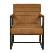 Fauteuil GAMMA - coloris cognac - 74 x 77 x 60 cm