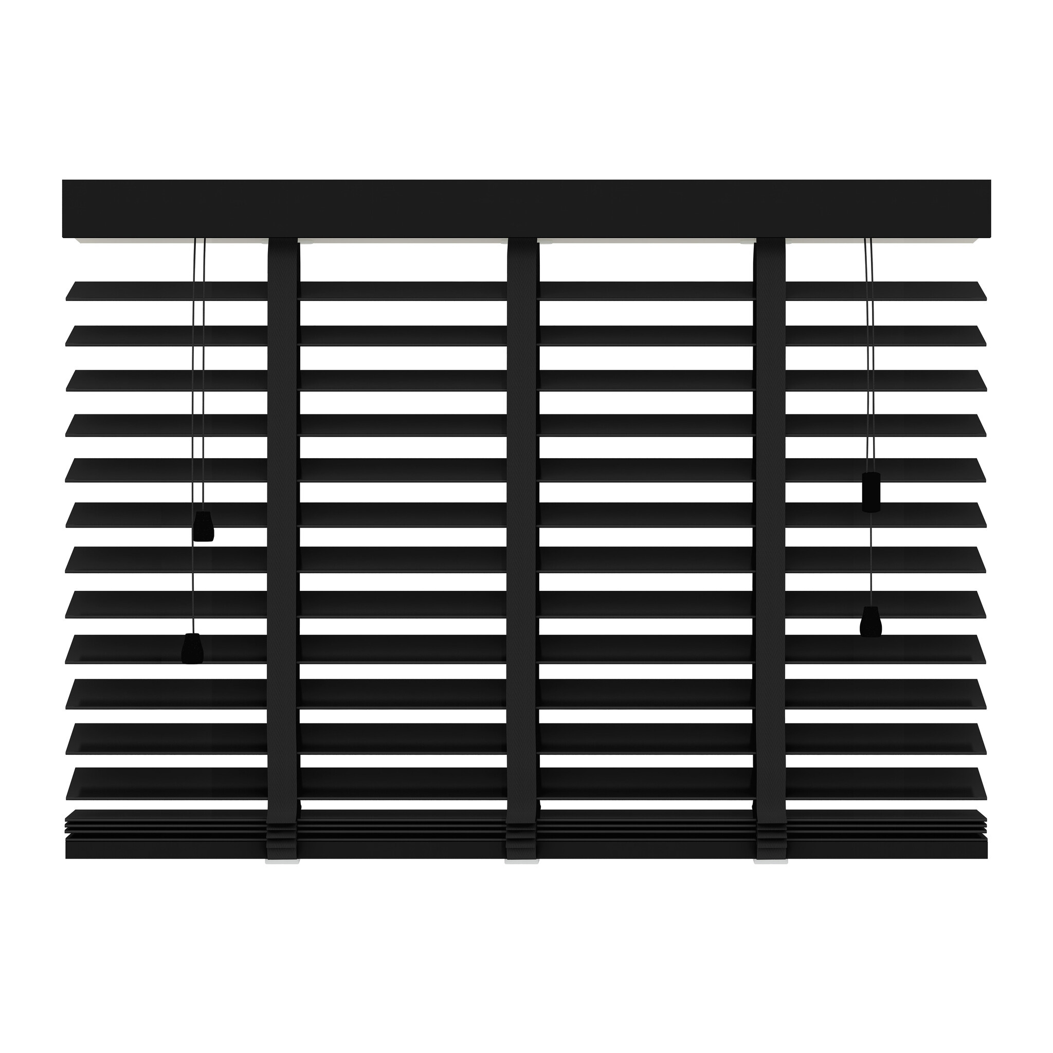 KARWEI Store vénitien - Bois - Noir mat - 100x130 cm (lxh)