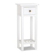 Coast Table d'appoint Coast avec tiroir - 35 x 30 x 80 cm - Blanc