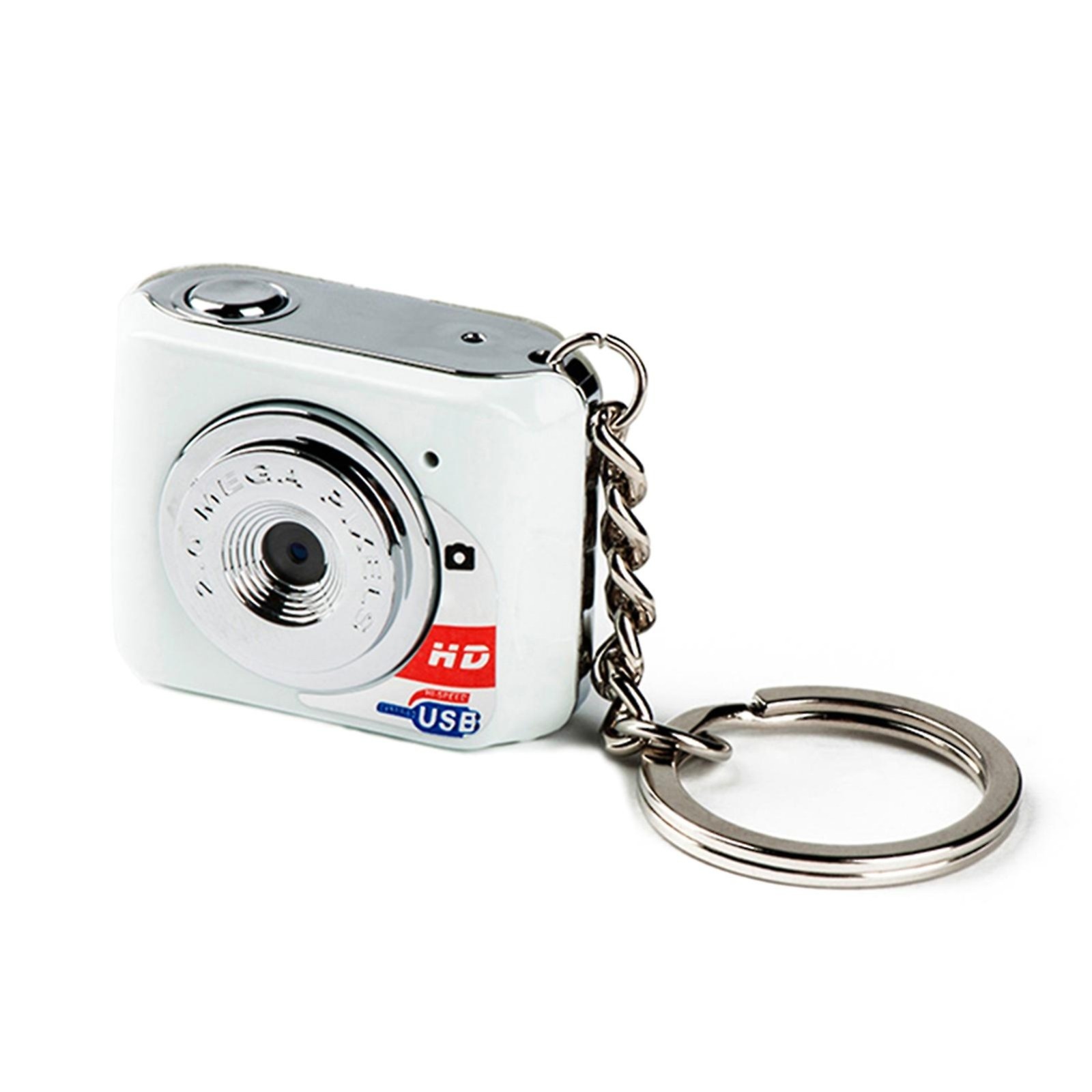 Camo - Mini caméra enregistreuse portable avec microphone - Porte-clés - Support 32 Go - Rouge
