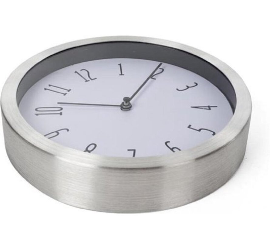 Horloge murale en aluminium Perel - Ø 20 cm