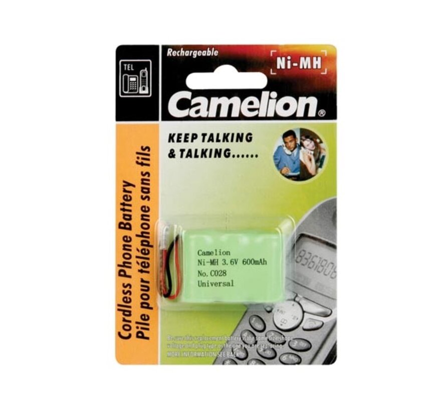 Camelion Nimh Battery For Cordless Phone 3.6V-600Mah (Universal Plug)