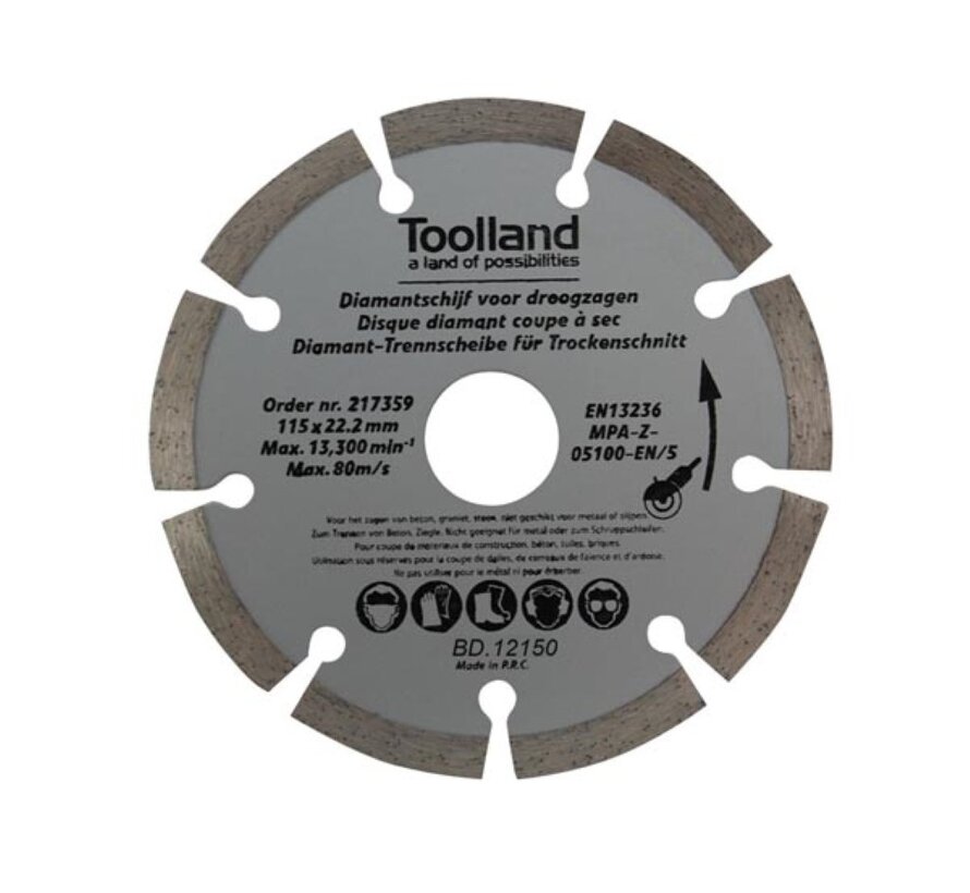 Toolland Diamond Disc Set - 150 Mm - Segmenté - 2 St.