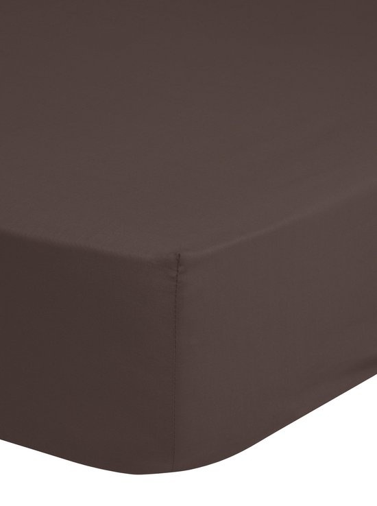 Drap-housse 180x200 HIP coton-satin d.choco