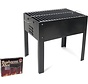 Alice - barbecue à charbon de bois sur pied avec grill - 35x24x35cm - noir