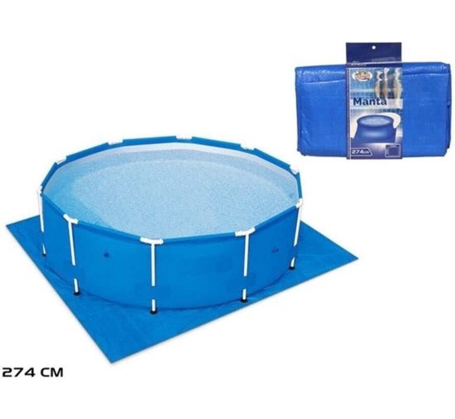 Tapis de sol pour piscine 274 x 274 cm