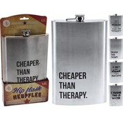 Cheqo Hip Flask 1800ml avec citation (1 de l'assortiment)