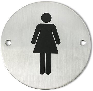 Lowander Plaque de porte en acier inoxydable Lowander toilettes - Dames