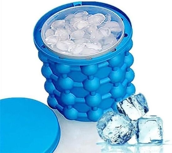 Seau à glace - Machine à glaçons - Glaçons - 2 en 1 - Seau en silicone