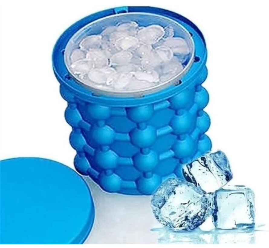 Seau à glace - Machine à glaçons - Glaçons - 2 en 1 - Seau en silicone