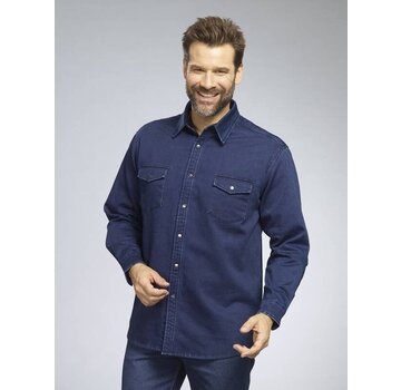 Merkloos BEN BRIX Chemise en jean, couleur bleu jean, taille 3XL