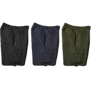 Merkloos Short à taille élastiquée vert olive taille XXXXXL