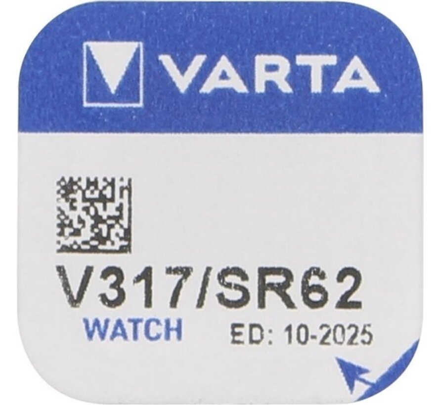 Varta SR516 SW/SR62 SW/V317 1BL Batterie jetable Oxyde d'argent (S)