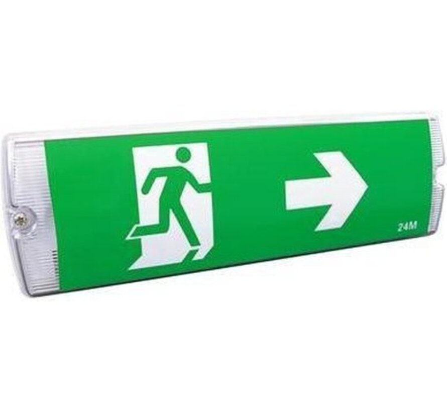 RELED Luminaire de secours mural - 3W - 260lm - 4000K - IP65 - 230V - 3 pictogrammes inclus