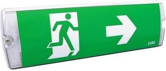 RELED Luminaire de secours mural - 3W - 260lm - 4000K - IP65 - 230V - 3 pictogrammes inclus