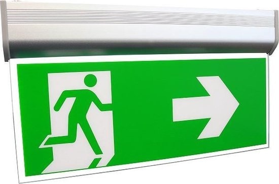 RELED Luminaire de secours Mural/Plafond - 3W - 90lm - 4000K - IP42 - 230V - 3 pictogrammes inclus