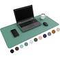 WURK Professional Desk Pad Leatherette - Organiseur de bureau - Inclut un clip pour câble - Turqoise - 80x40