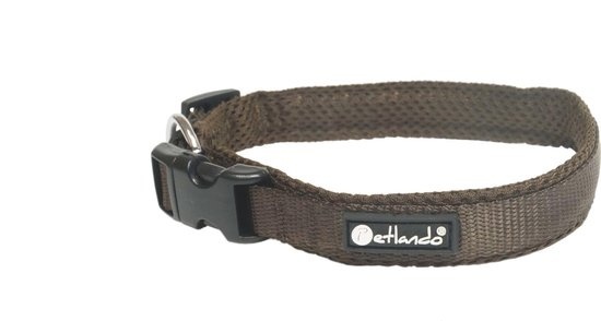 Collier pour chien Petlando Mesh Collar S Mocha 40-45cm
