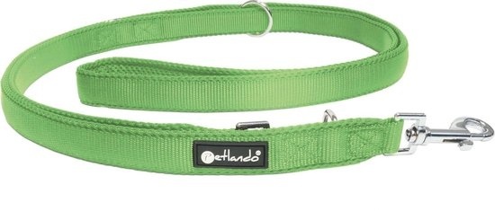 Laisse réglable pour chien taille L Vert - 230 cm x 3 cm