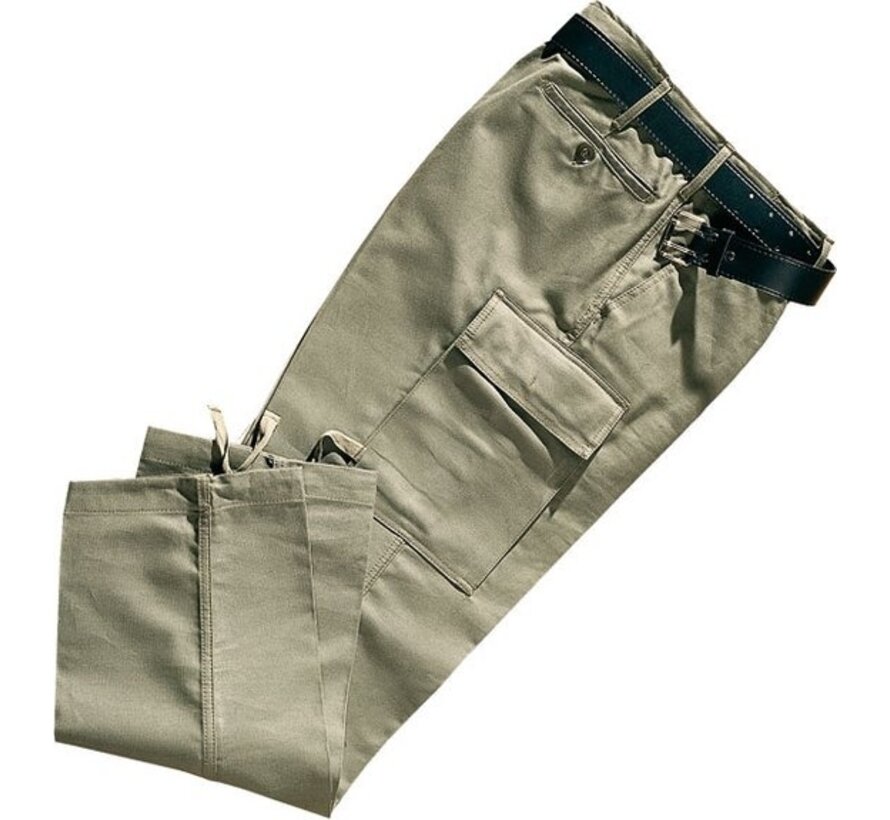 Pantalon de travail en moleskine vert olive taille 27 (court)