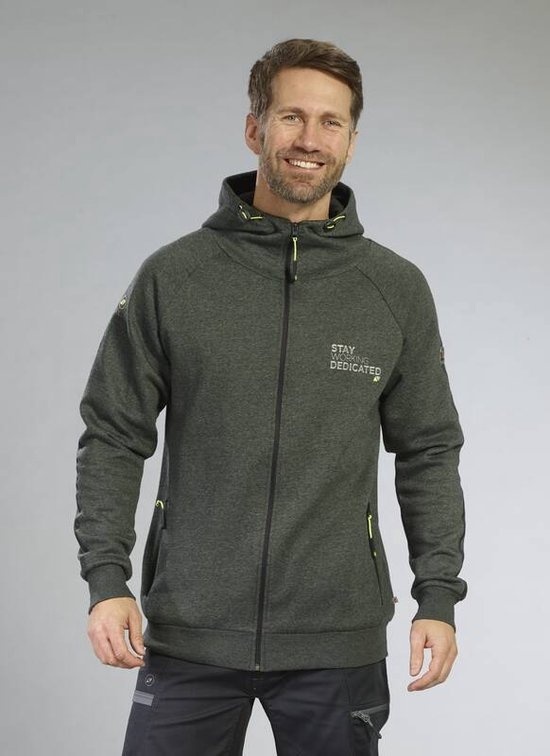 Sweat à capuche, vert/noir, taille XXL