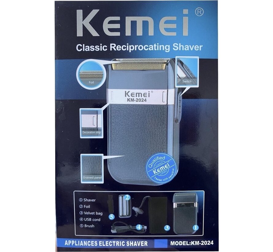 Kemei Final Shaver (ZKM) - KM-2024 - Tondeuse à cheveux - Tondeuse à cheveux - Tondeuse à barbe - Rasoir - Sans fil -.