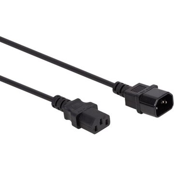 Perel Câble d'alimentation - Noir - 3.0 M - Euro Plug Mâle / Euro Plug Femelle - 3G1.0Mm²
