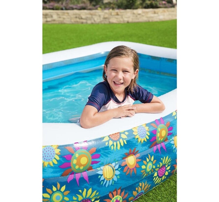 Bestway Piscine gonflable pour enfants 229x152x56 cm bleu