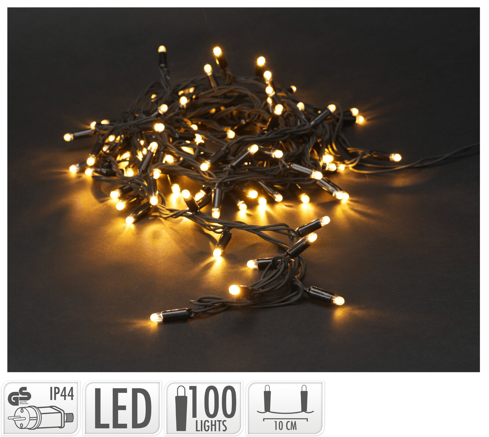 Lumières de Noël 100 Led - Blanc extra chaud