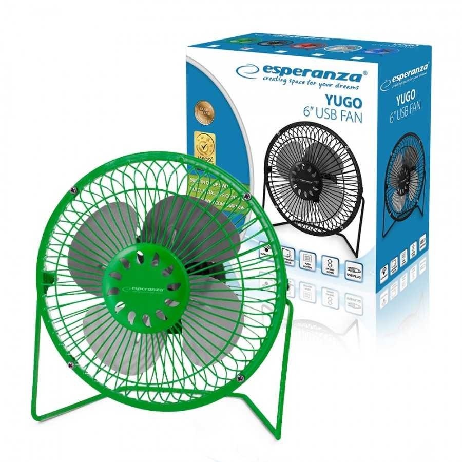Ventilateur USB Esperanza 6 pouces Vert