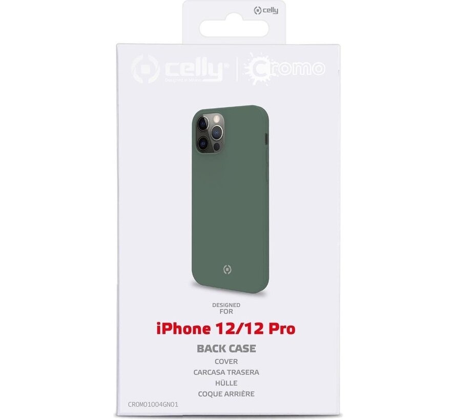 Celly Iphone 12 - 12 Pro Back Cover Cromo Green