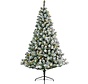 Arbre de Noël artificiel en pin impérial Everlands - 150cm de haut - Avec neige - 170 lumières LED