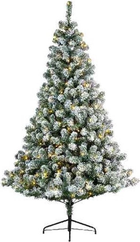 Arbre de Noël artificiel en pin impérial Everlands - 150cm de haut - Avec neige - 170 lumières LED