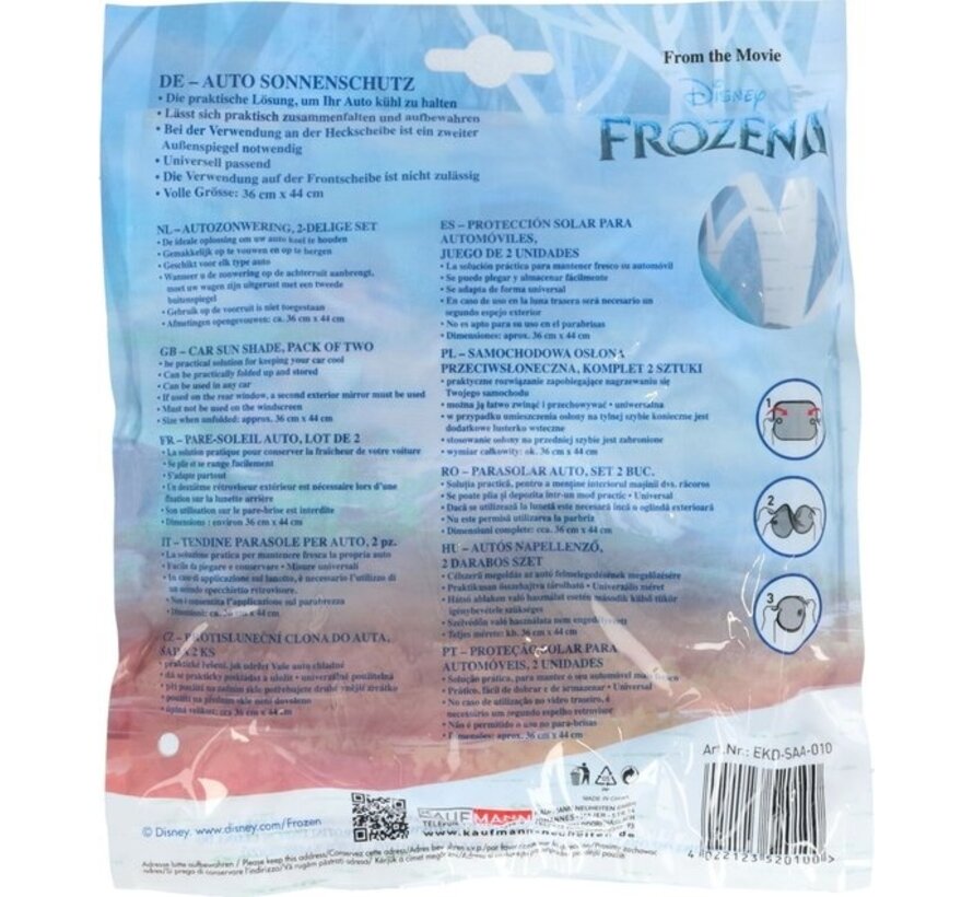 Frozen Pare Soleil Voiture - Enfant - Protection UV - A partir de 125cm-  Isofix - Bleu