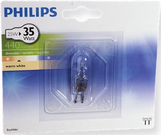 Ampoule Halogène Philips 26.0W GY6.35 12V CL - Idéale pour Lustres, Lampes de Bureau, Éclairage Paysager - Lot de 10