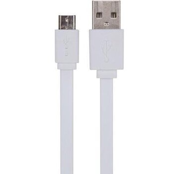 Velleman Velleman Cable Usb A Male To Micro Male With Flexible & Flat Sheath - White - 1 M