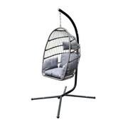 Westerhold Garten Hanging Chair Nizza - Incl. Cushion Set - Steel - Max. 100KG - 100x112x194cm