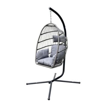 Westerhold Garten Hanging Chair Nizza - Incl. Cushion Set - Steel - Max. 100KG - 100x112x194cm