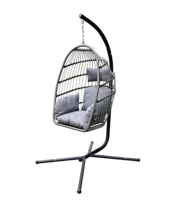 Garten Hanging Chair Nizza - Incl. Cushion Set - Steel - Max. 100KG - 100x112x194cm