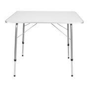 Westerhold Table de camping - Westerhold - pliante - réglable en hauteur - 80x60x69cm - blanche