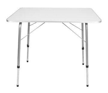 Westerhold Table de camping - Westerhold - pliante - réglable en hauteur - 80x60x69cm - blanche