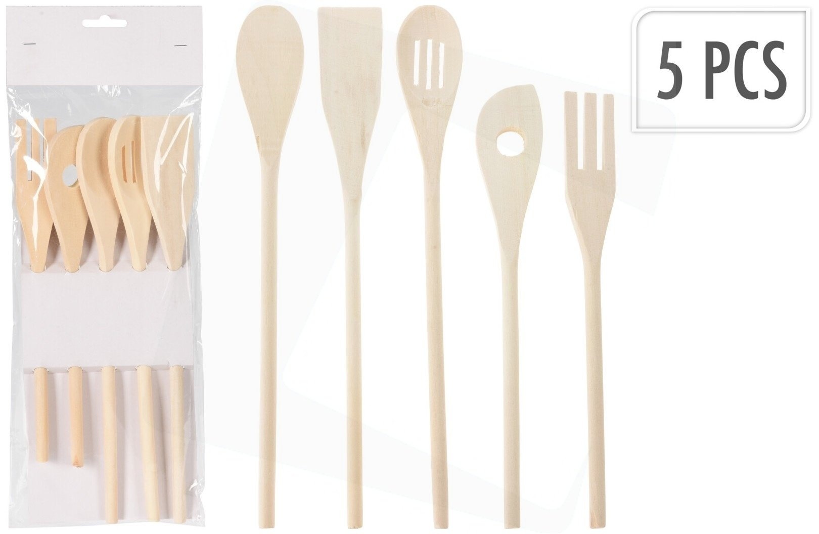 Set de cuillères 5 pièces - Erable - Bois