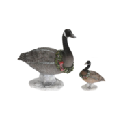 Nampook Canard Oies SET of 2 - 22cm Avec Couronne - Statue de jardin